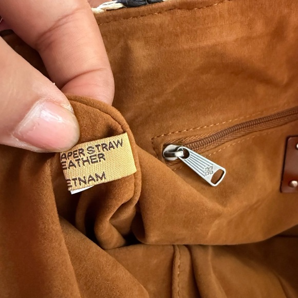 Patricia Nash Black/Natural Luciella Large Top Handle Bag Tote Vacation One Size - Picture 14 of 14